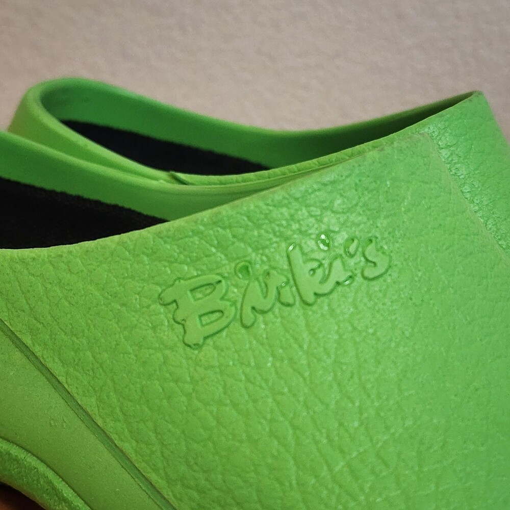 Birkenstock Super Birki's Clogs Shoes Womens Size 8 Green Slip Resistant Comfort - Picture 2 of 14